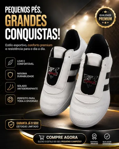 Tênis Esportivo Tork Branco/Preto - Conservadíssimo (Pouco Usado)