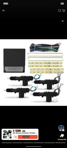 Kit alarme positron EX 360 UNIVERSAL+trava elétrica 4 portas