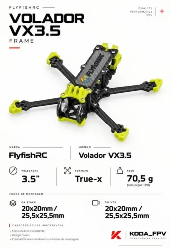 Frame FlyfishRC Volador VX3.5 polegadas True-X FPV