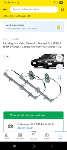 Kit elevador manual do gol g2
