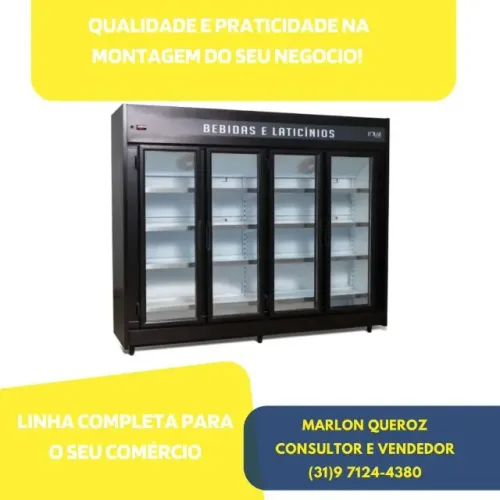 Refrigerador de Bebidas 4 Portas Preto Polar