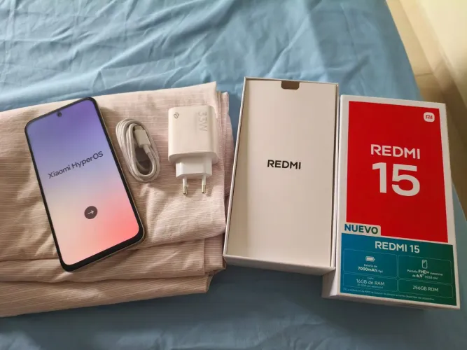 CELULAR XIAOMI REDMI 15!<br>Tela FHD+ 6.9"