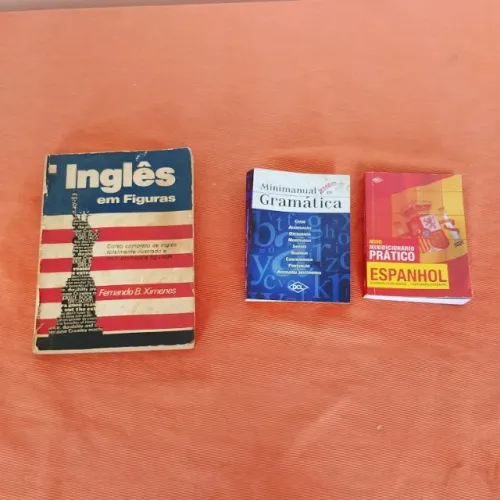 Kit de 3 Livros: Gramática, Inglês e Espanhol