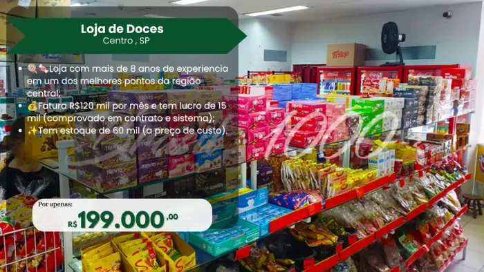 Loja de Doces no Centro de SP. (Cod. 110185)
