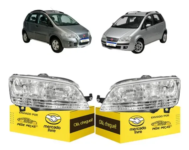 Par Farol Sinaleira Fiat Idea 2006 2007 2008 2009 2010 Ambos Lados