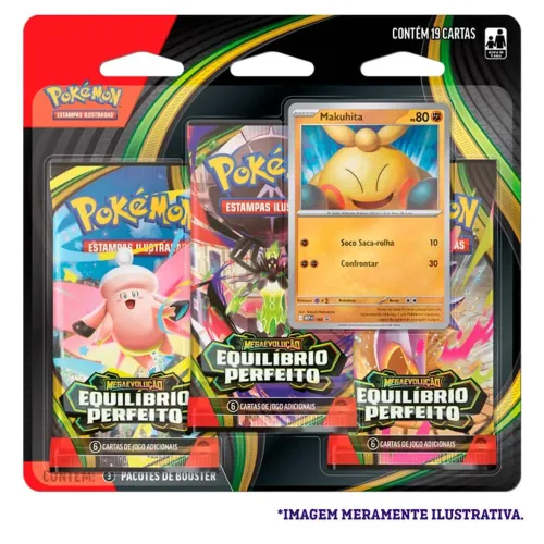 Pokémon TCG Triple Pack(Blister triplo) Equilíbrio Perfeito