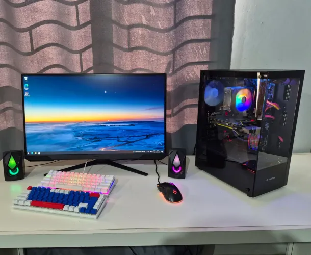 PC Gamer Completo!! Core i7 Rx5500XT Com Perifericos e Monitor