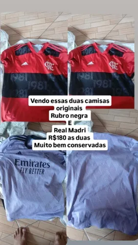 Camisas originais Real e Flamengo