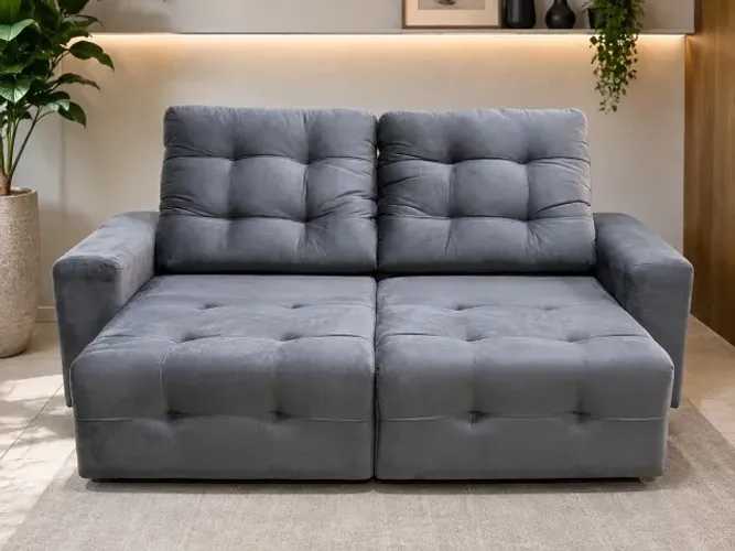 sofá Retrátil Reclinável Novo Mostruário 2,30m