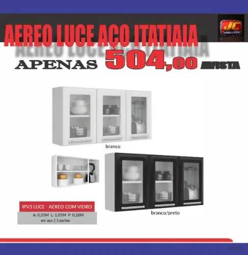 AEREO LUCE COM VIDRO ITATIAIA