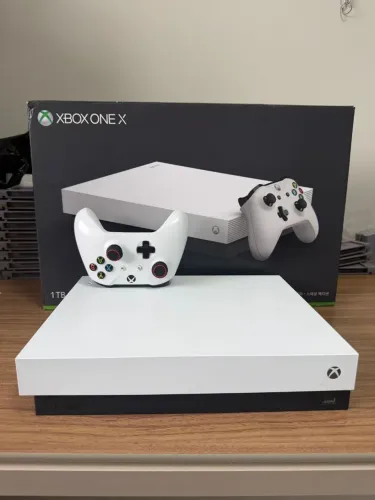 Xbox one X edicao especial branco