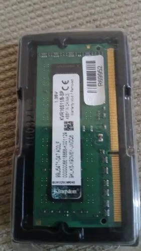 2 Memória Kingston 8gb ddr3 1600 MHz KVR16S11/8