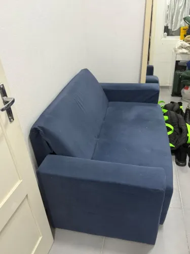 Sofá cama 2 lugares azul