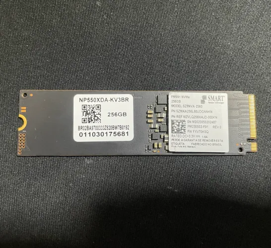 Ssd NVMe 256 GB SAMRT