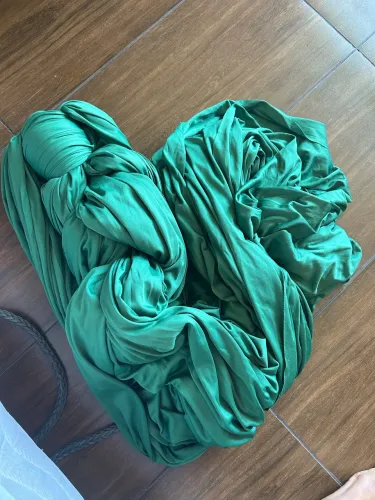 Tecido acrobático verde 10m