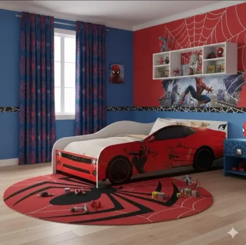Cama infantil - Temático Carro Homem Aranha