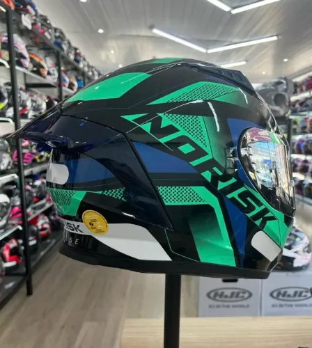 Capacete Norisk Flow Pulse Verde Tam. 56 Novo | Super Promoção | Última Unidade
