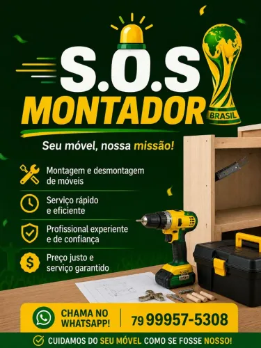 MONTADOR DE MÓVEIS DISPONÍVEL 