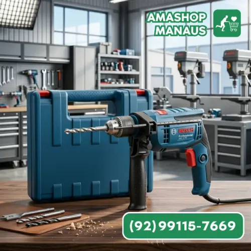 Furadeira de Impacto Bosch GSB 650 RE 650W com Maleta