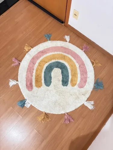 Tapete infantil Arco-íris - 100% algodão