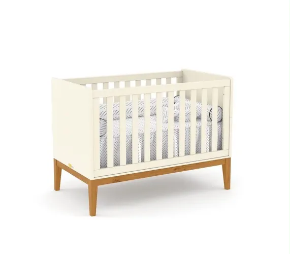 Berço americano que vira cama com colchão