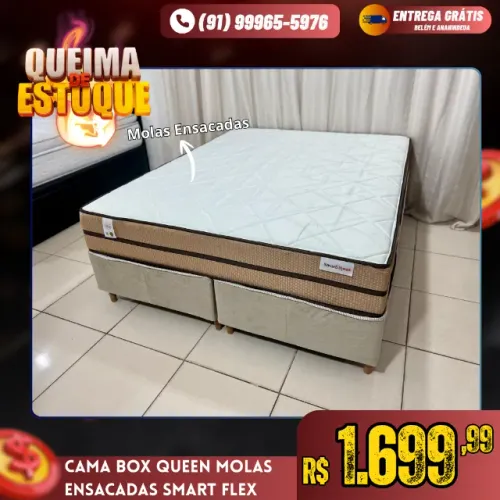 Cama Box Queen Molas Ensacadas Smart Flex