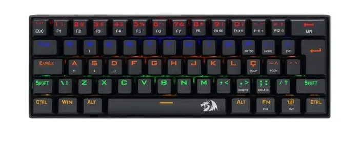Teclado Mecânico Redragon Lakshmi Rainbow Brown K606