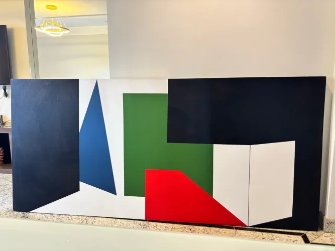 Quadro Grande Abstrato Contemporâneo - Pintado à Mão | Artista Plástica
