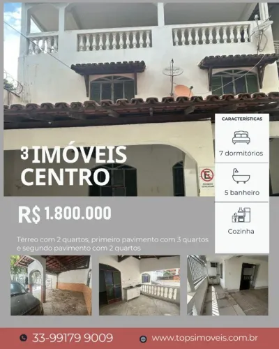 3 imóveis no centro de Governador Valadares