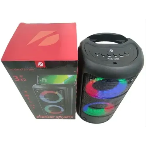 Caixa de Som Bluetooth Amplificada 2 alto-falantes USB Sd Mp3 Rádio Led Neon 20w
