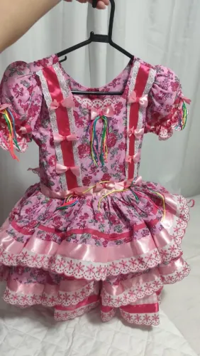 Vestido infantil de festa junina 