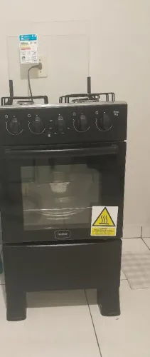 Fogão elétrico 4 bocas novo preto Marca Realce.