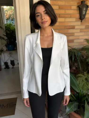 Blazer Branco Acinturado GG 