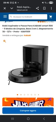 Robo aspirador kabum smart 900