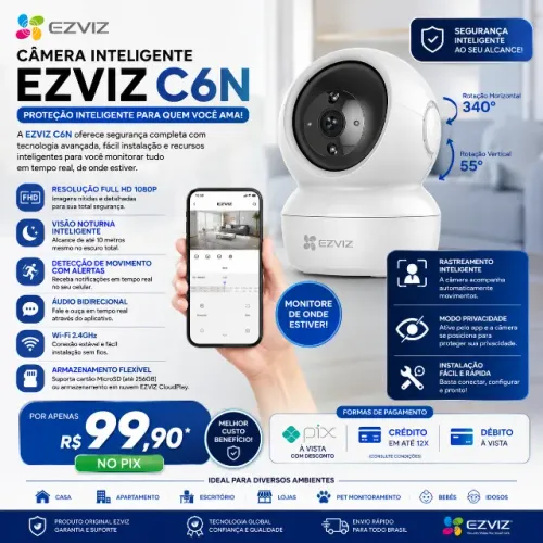 Câmera Inteligente EZVIZ C6N Nova