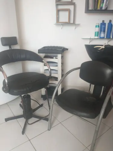 Cadeira e lavatório para salão de beleza