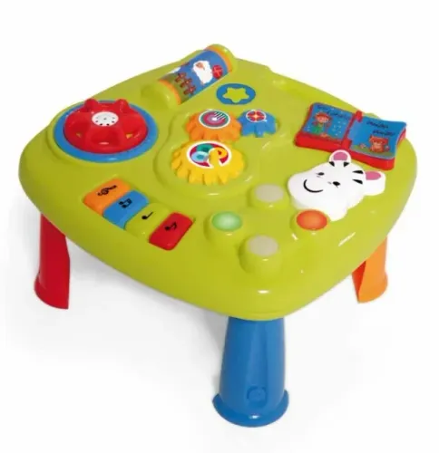MUSIC TABLE Engrenagens, peças giratórias e teclas com diversas melodias.