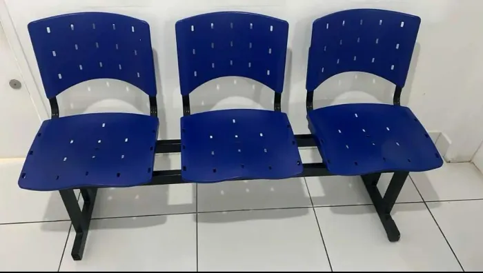 Longarinas pra sala de espera varias cores e tamanhos polipropileno