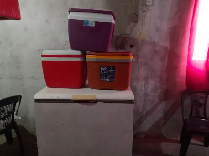 Vendo um frizer e um carrinho de churrasco serve pra tudo