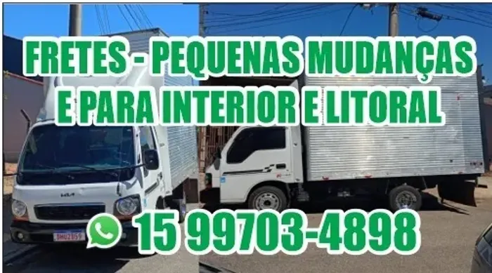 FRETES CARRETOS MUDANDANÇAS PEQUENAS SOROCABA REGIÃO E LITORAL