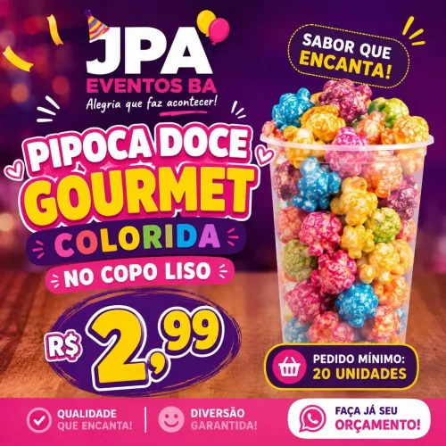 Crocante e macia e pipoca salgada