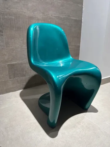 Cadeira Decorativa de Design Verde Turquesa - Estilo Moderno