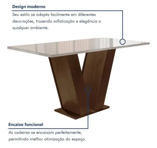 MESA DE JANTAR 6 LUGARES