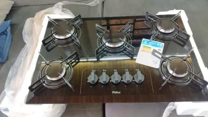 Cooktop Philco 5 Bocas Tripla Chama (Novo na Caixa - Nunca Usado)