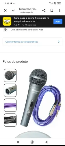 Microfone profissional Dreamer ar 880