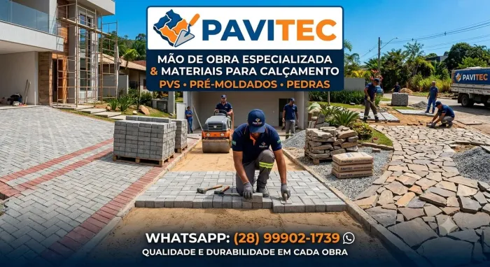 Vendas e mão de obra pvs e pedras