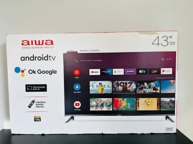 Smart TV AIWA 43 Polegadas Full HD Android TV Nova Lacrada