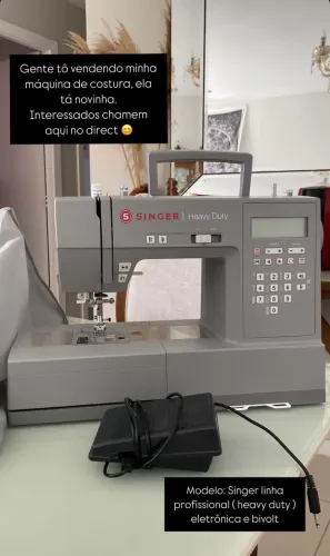 Máquina singer heavy duty eletrônica bivolt 6700