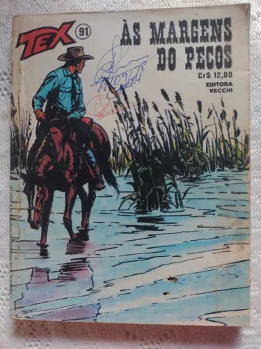 REVISTA TEX, MAS AS MARGENS DO PECO, SÃO REVISTA ANTIGA COM SINAIS DO TEMPO E DE USO.