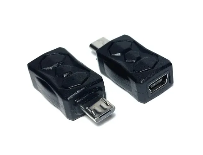 cabo conector mini-b v3 para micro-b v8 adaptador otg plug conector tomada extensão